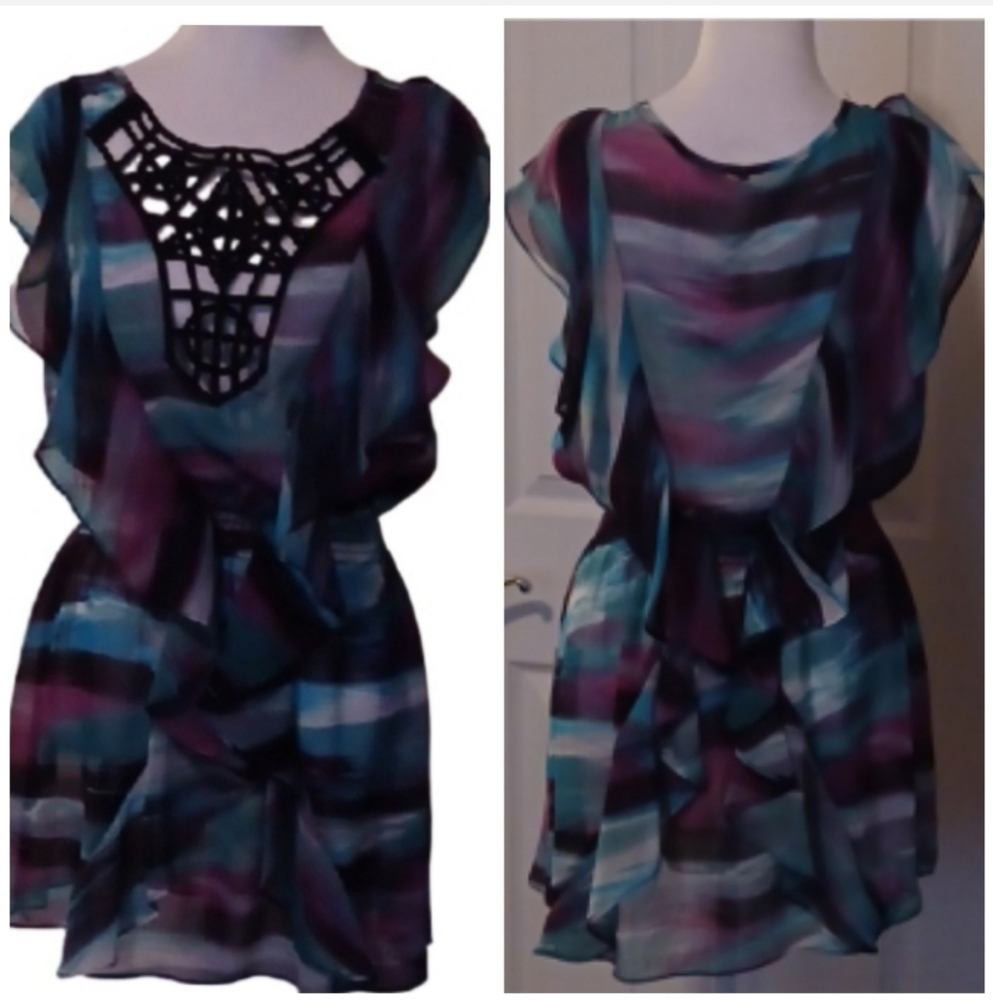 Elegant Multicolor Mini Dress